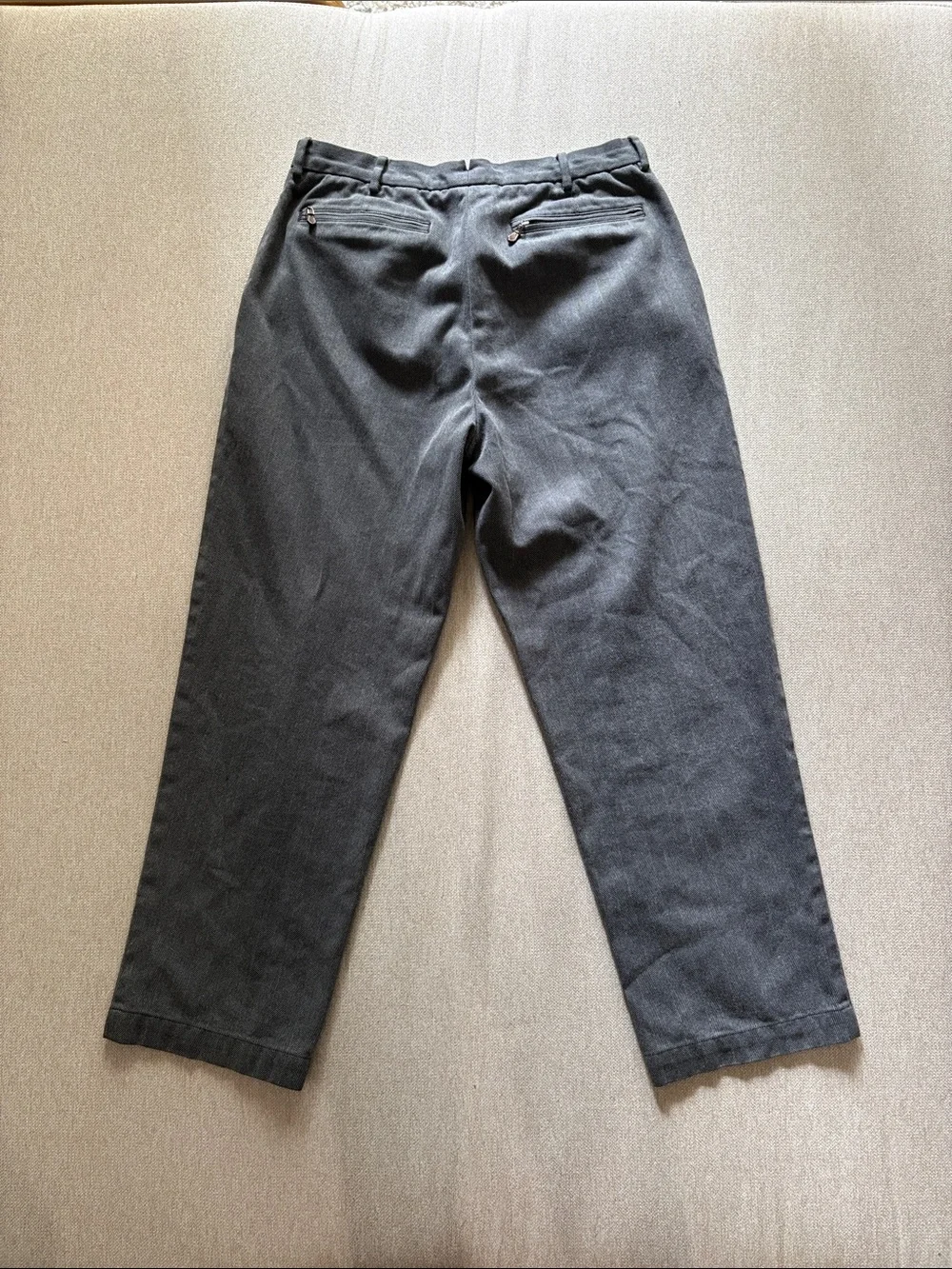 Classic Men's Gray Herringbone Pants